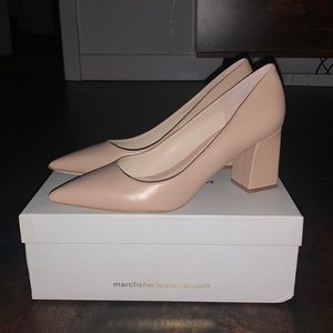 Marc Fisher Block Heel Pointy Toe Pump